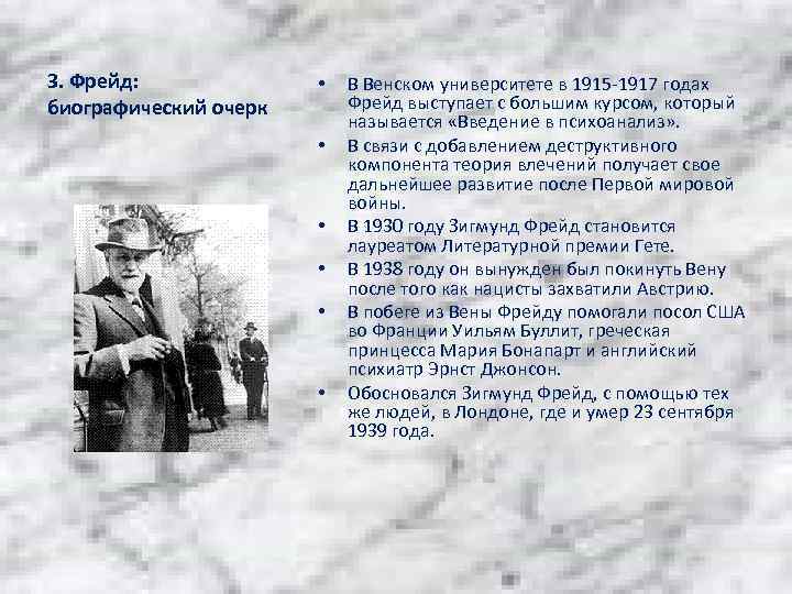 З. Фрейд: биографический очерк • • • В Венском университете в 1915 -1917 годах