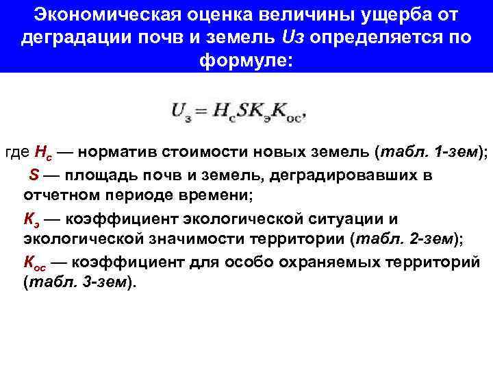 Хозяйственная оценка. Оценка экономического ущерба формула. Экономическая оценка земель. Величина ущерба формула. Экономическая оценка почв.