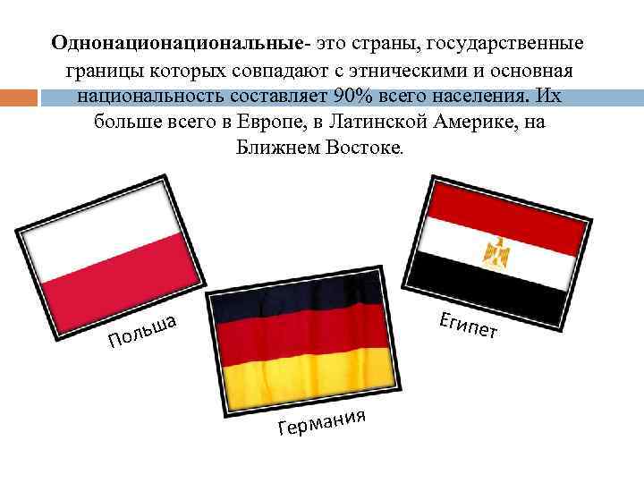 Однонациональные государства зарубежной европы