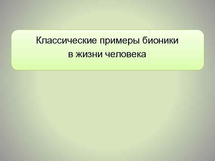 Классические примеры бионики в жизни человека 