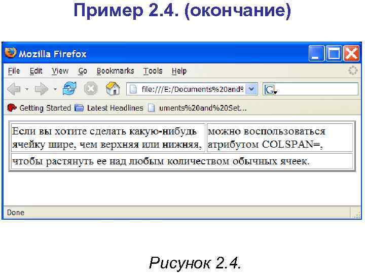 Пример 2. 4. (окончание) Рисунок 2. 4. 
