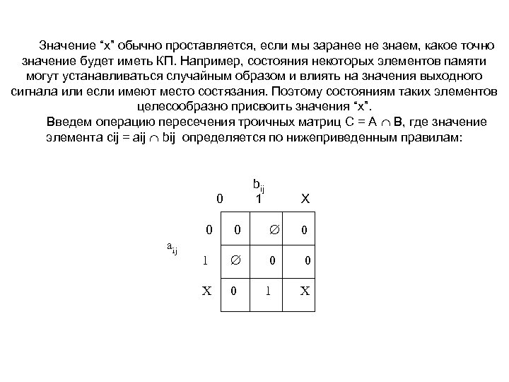 Значение “x” обычно проставляется, если мы заранее не знаем, какое точно значение будет иметь