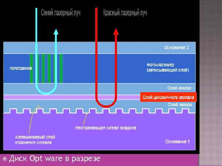  Диск Opt ware в разрезе 