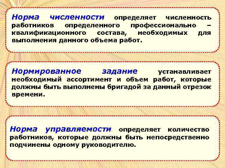 Норма численности определяет численность работников определенного профессионально – квалификационного состава, необходимых для выполнения данного