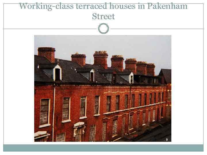 Working-class terraced houses in Pakenham Street 