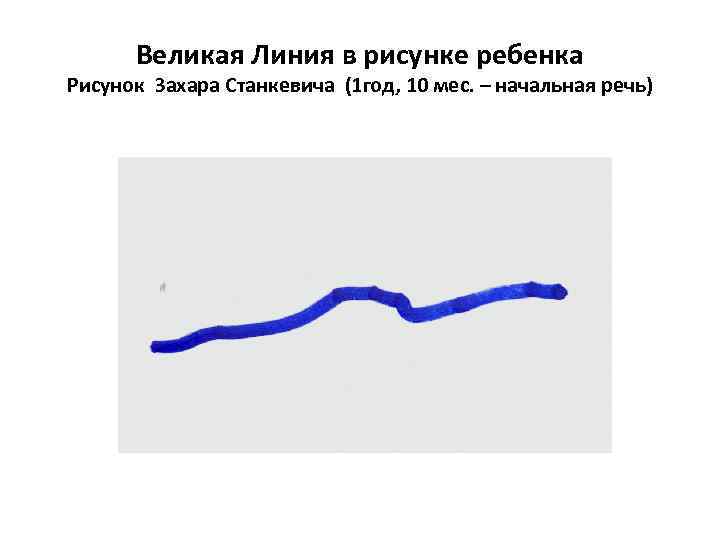 Великая Линия в рисунке ребенка Рисунок Захара Станкевича (1 год, 10 мес. – начальная