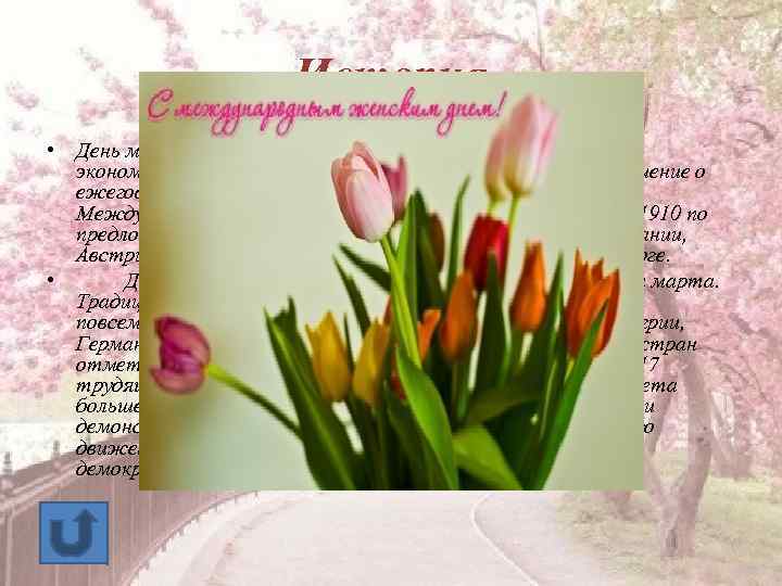 История • День международной солидарности женщин в борьбе за экономическое, социальное и политическое равноправие.