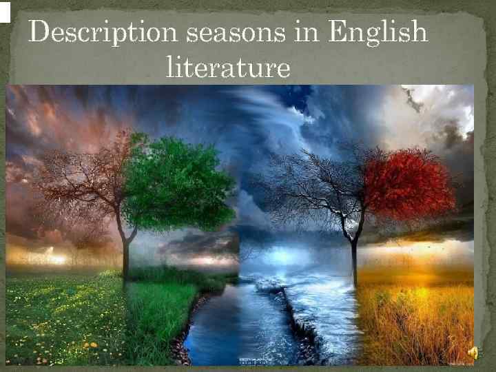 Description seasons in English literature 