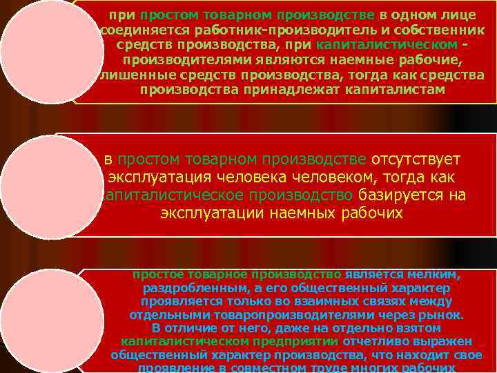 при простом товарном производстве в одном лице соединяется работник-производитель и собственник средств производства, при