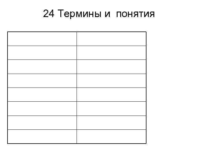 24 Термины и понятия 