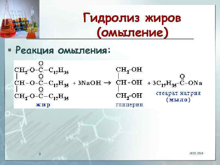 Реакция омыления