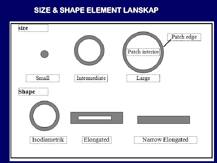 SIZE & SHAPE ELEMENT LANSKAP 