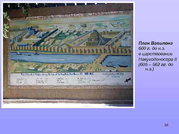 План Вавилона 600 г. до н. э. в царствование Навуходоносора II (605 – 562