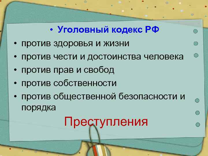  • • • Уголовный кодекс РФ против здоровья и жизни против чести и