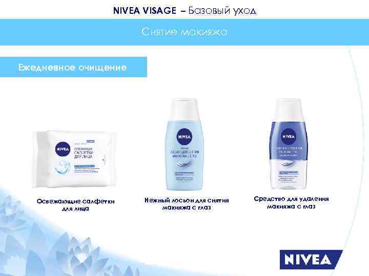 NIVEA VISAGE – Базовый уход Снятие макияжа Ежедневное очищение Освежающие салфетки для лица Нежный