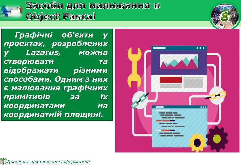 Засоби для малювання в Object Pascal Графічні об'єкти у проектах, розроблених у Lazarus, можна