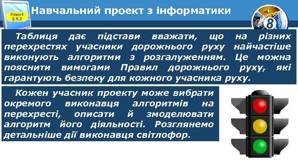 Розділ 8 § 8. 2 Навчальний проект з інформатики 8 Таблиця дає підстави вважати,
