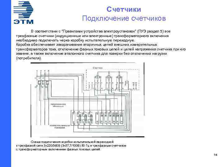 Счетчики Подключение счетчиков В соответствии с 