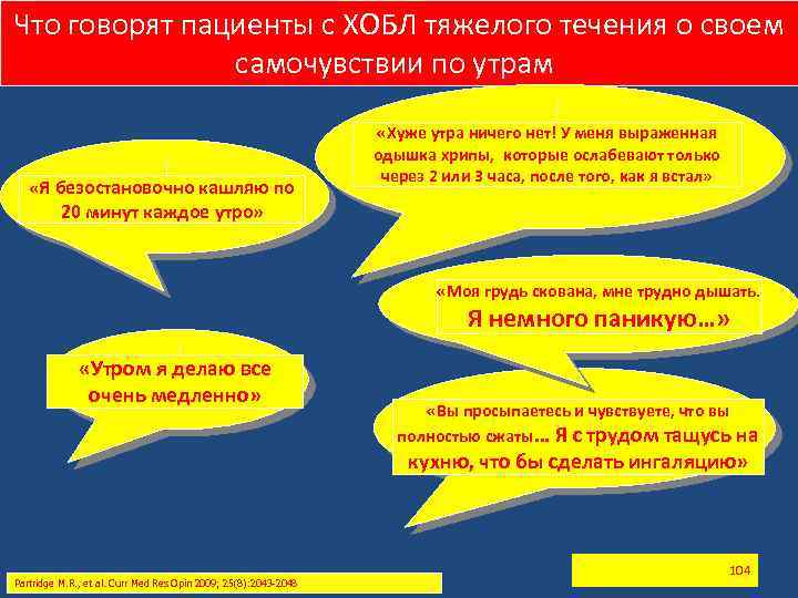 Что говорят пациенты с ХОБЛ тяжелого течения о своем самочувствии по утрам: «Я безостановочно