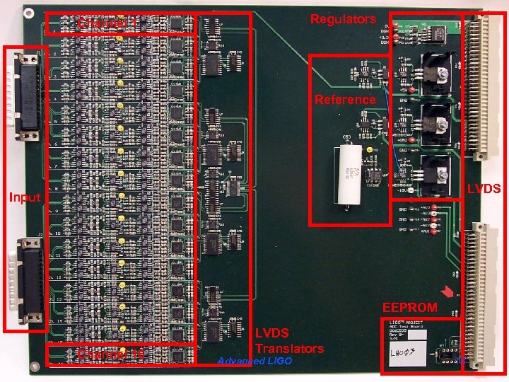 Regulators Channel 1 Reference LVDS Input EEPROM Channel 16 G 070701 -00 -D LVDS