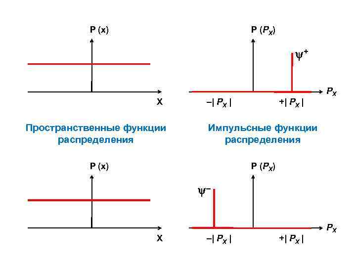 P (PX) P (x) + X Пространственные функции распределения –| PX | +| PX