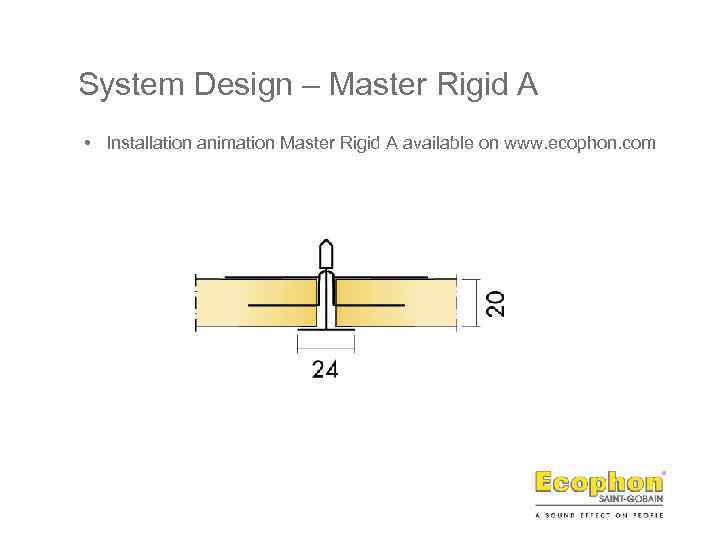 System Design – Master Rigid A • Installation animation Master Rigid A available on