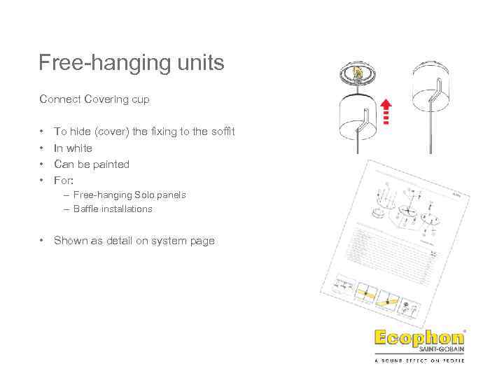 Free-hanging units Connect Covering cup • • To hide (cover) the fixing to the