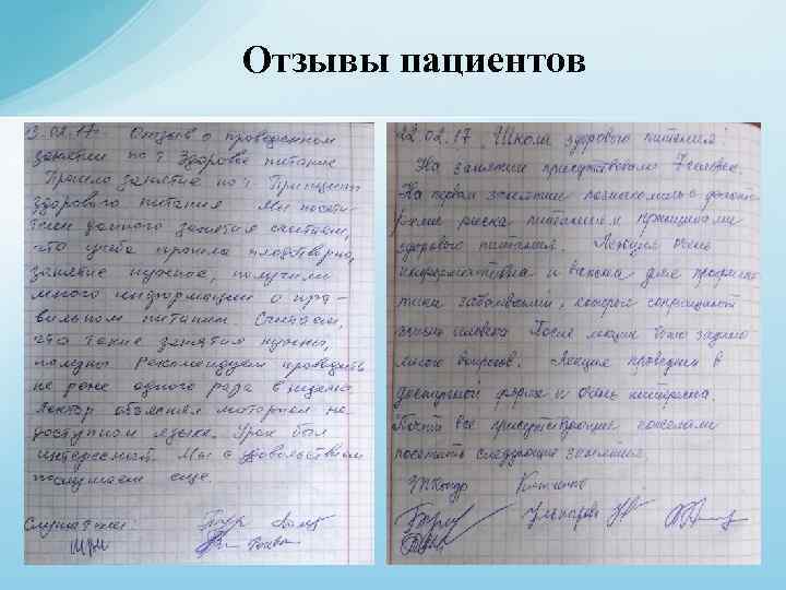Отзывы пациентов 