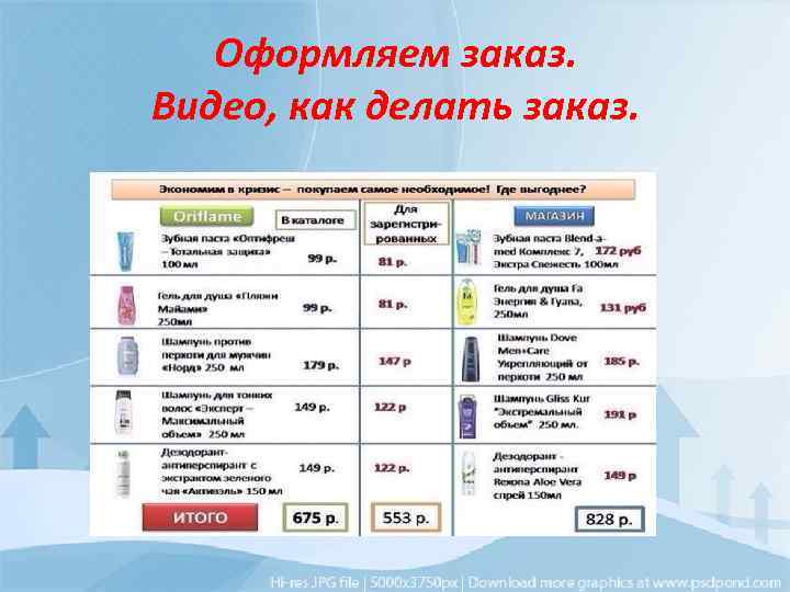 Оформляем заказ. Видео, как делать заказ. 