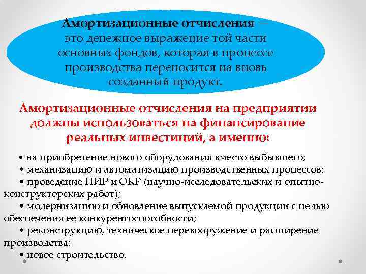 Амортизационные отчисления — это денежное выражение той части основных фондов, которая в процессе производства