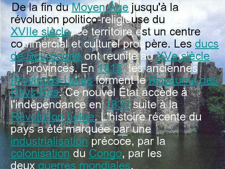  De la fin du Moyen ge jusqu'à la révolution politico-religieuse du XVIIe siècle,