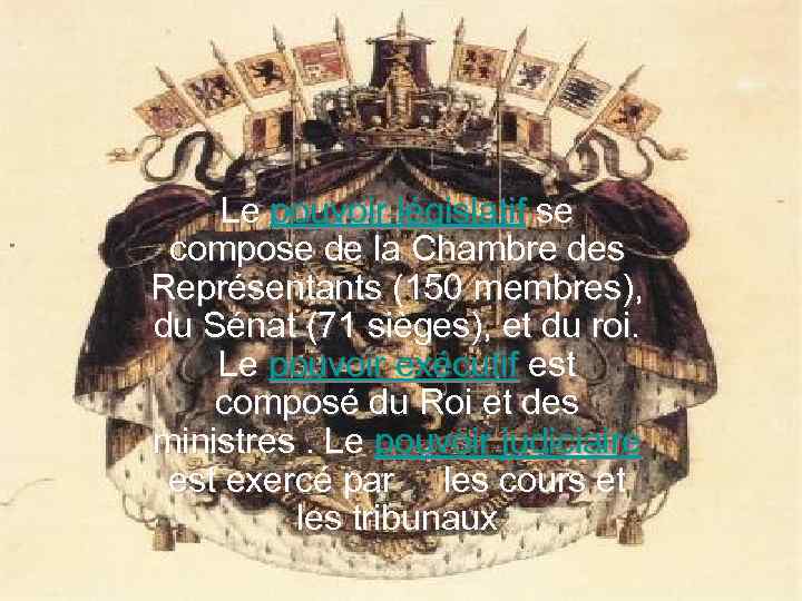  Le pouvoir législatif se compose de la Chambre des Représentants (150 membres), du