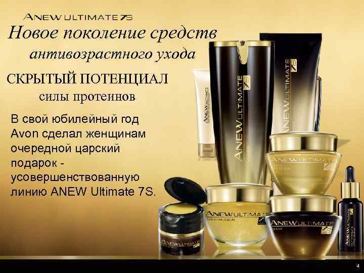 Новое поколение средств антивозрастного ухода СКРЫТЫЙ ПОТЕНЦИАЛ силы протеинов В свой юбилейный год Avon
