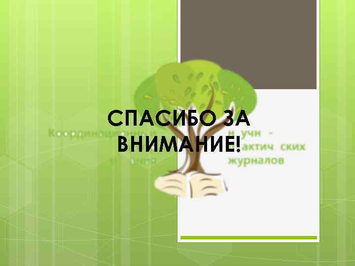 СПАСИБО ЗА ВНИМАНИЕ! 