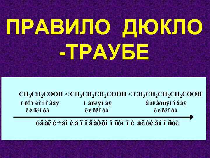 ПРАВИЛО ДЮКЛО -ТРАУБЕ 