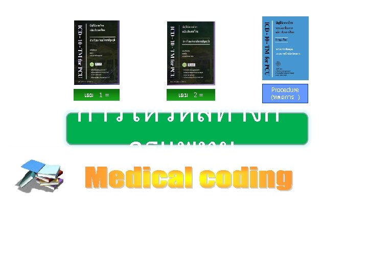Procedure (หตถการ ) การใหรหสทางก ารแพทย เลม 1 = รหส เลม 2 = ดรรชน 
