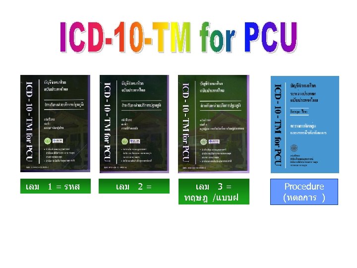 เลม 1 = รหส เลม 2 = ดรรชน เลม 3 = ทฤษฎ /แบบฝ กหด