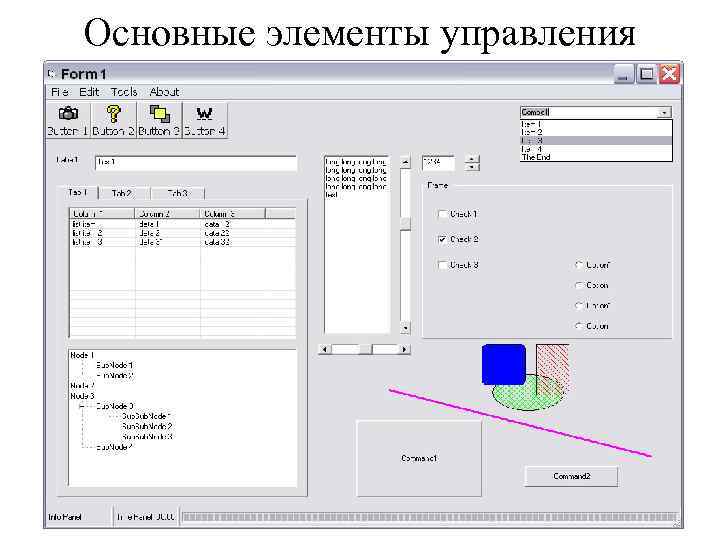 Основные элементы управления 