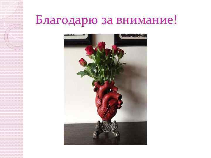 Благодарю за внимание! 