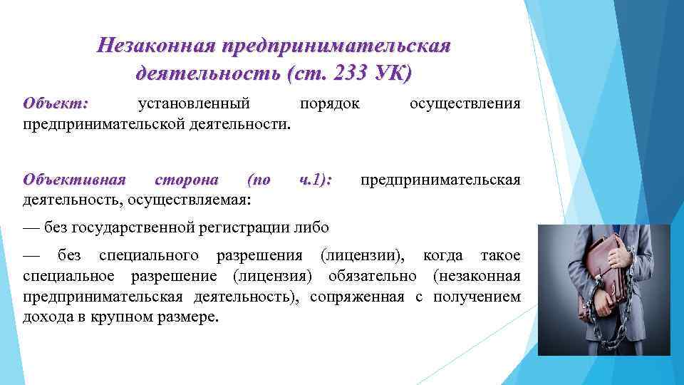 Ответственность за незаконное. Незаконная предпринимательская деятельность. Предпринимательская деятельность объективная сторона. Ответственность за незаконное предпринимательство. Последствия предпринимательской деятельности.