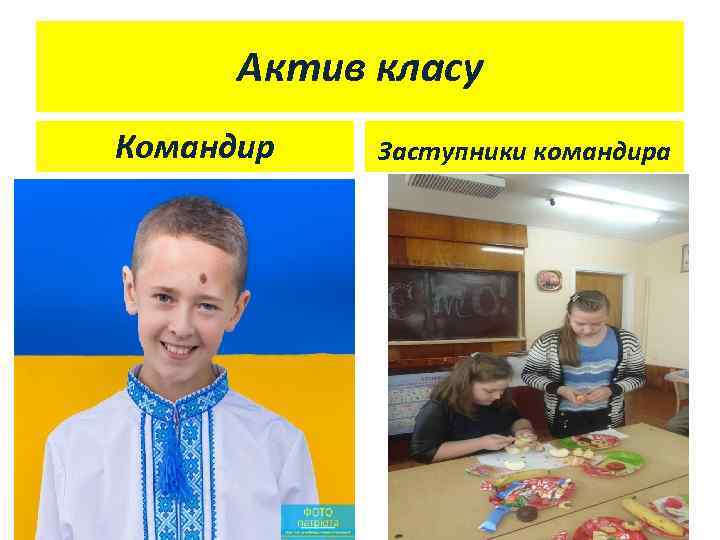 Актив класу Командир Заступники командира 