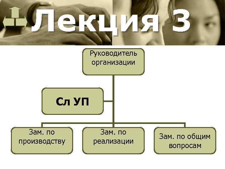 Лекция руководитель организации