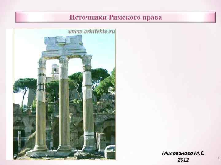 Источники Римского права Милованова М. С. 2012 1 