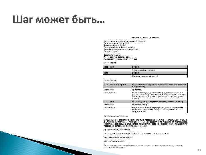 Шаг может быть… 23 