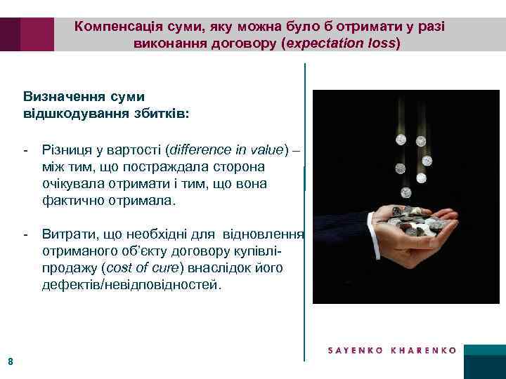Компенсація суми, яку можна було б отримати у разі виконання договору (expectation loss) Визначення