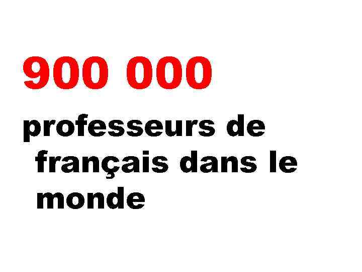 900 000 professeurs de français dans le monde 
