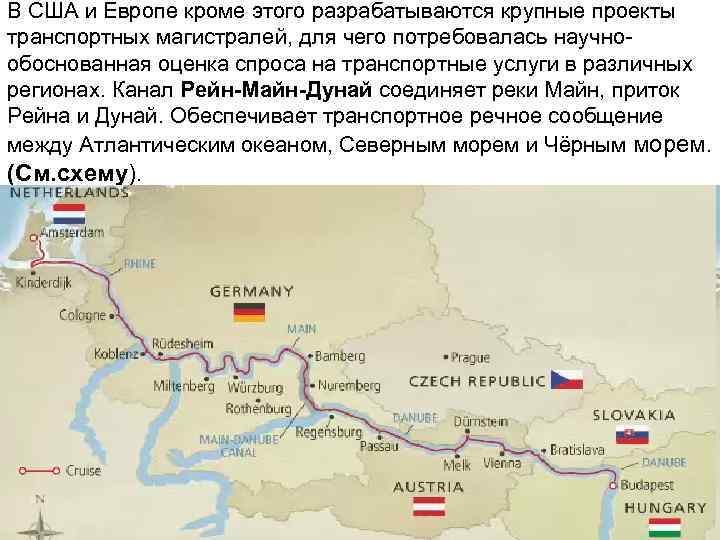 В США и Европе кроме этого разрабатываются крупные проекты транспортных магистралей, для чего потребовалась