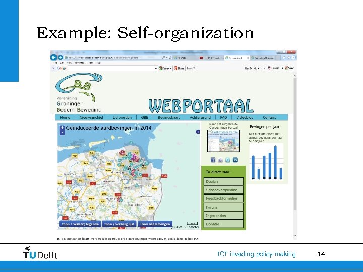 Example: Self-organization ICT invading policy-making 14 