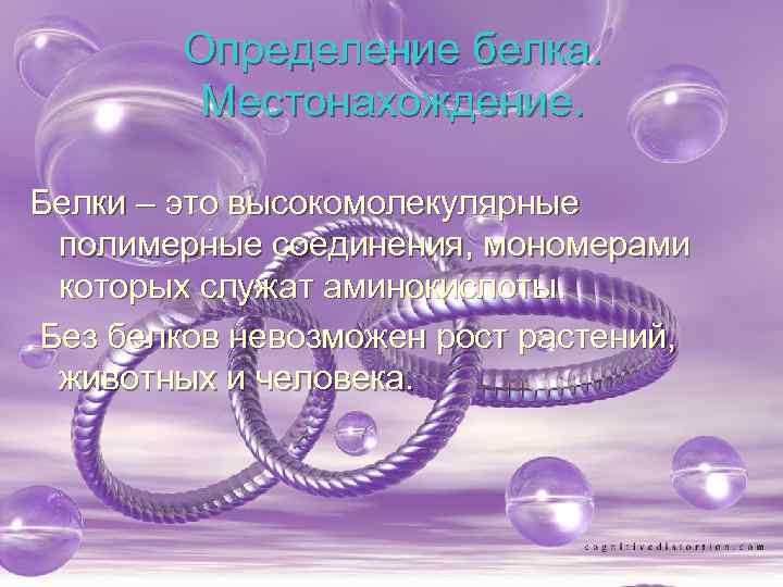 Определение белка. Местонахождение. Белки – это высокомолекулярные полимерные соединения, мономерами которых служат аминокислоты. Без