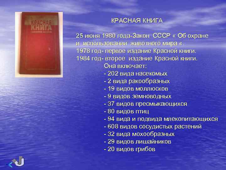 КРАСНАЯ КНИГА 25 июня 1980 года-Закон СССР « Об охране и использовании животного мира